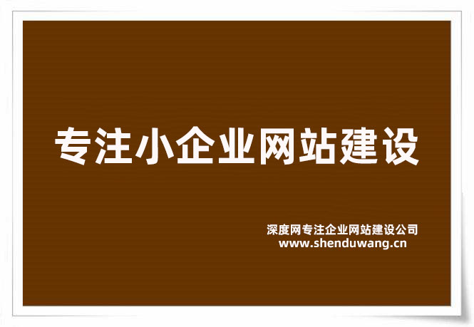 深度網(wǎng)專注小企業(yè)網(wǎng)站建設的服務商